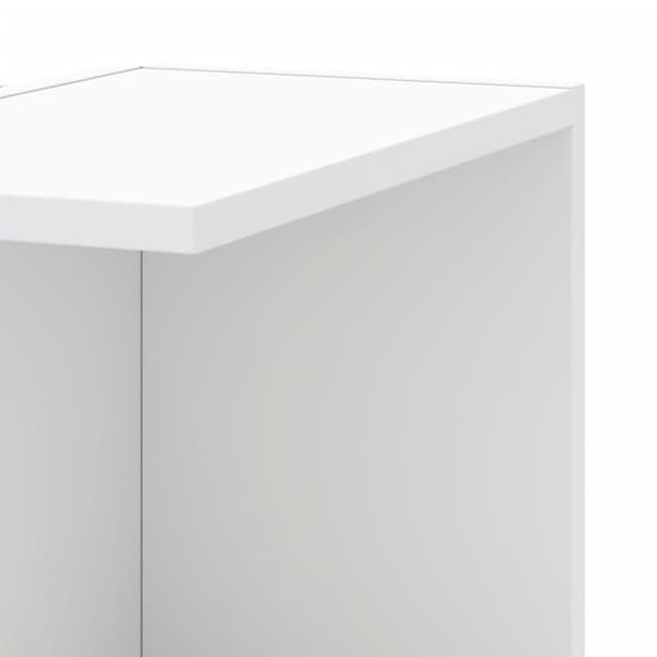 vidaXL væghængt hjørnehylde 36,5x36,5x140 cm konstrueret træ hvid