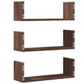 Miniatyrbilde 7 av 11: vidaXL Vegghyller 3 stk brun eik 58x18x18 cm konstruert tre