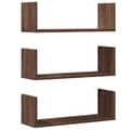 Miniatyrbilde 1 av 11: vidaXL Vegghyller 3 stk brun eik 58x18x18 cm konstruert tre