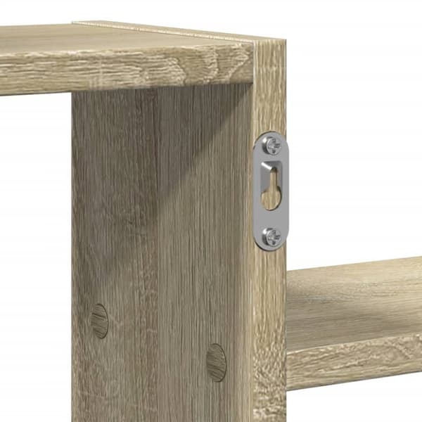 vidaXL Vegghylle sonoma eik 104x15x49 cm konstruert tre