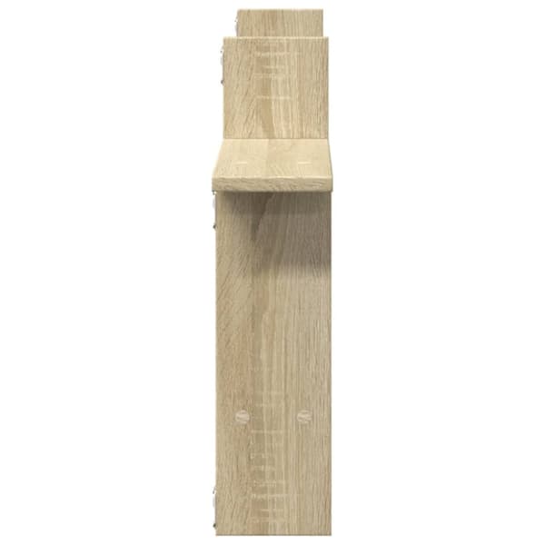 vidaXL Vegghyller 2 stk sonoma eik 50x12x50 cm konstruert tre