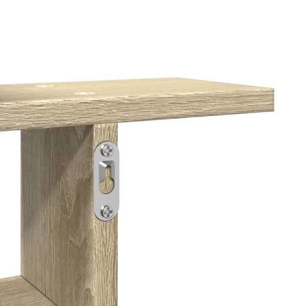 vidaXL Vegghyller 2 stk sonoma eik 50x12x50 cm konstruert tre