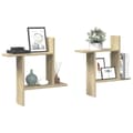 Miniatyrbilde 2 av 11: vidaXL Vegghyller 2 stk sonoma eik 50x12x50 cm konstruert tre