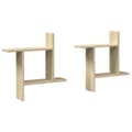 Miniatyrbilde 1 av 11: vidaXL Vegghyller 2 stk sonoma eik 50x12x50 cm konstruert tre