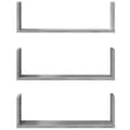 Miniatyrbilde 5 av 11: vidaXL Vegghyller 3 stk betonggrå 58x18x18 cm sponplate