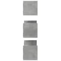Miniatyrbilde 6 av 11: vidaXL Vegghyller 3 stk betonggrå 58x18x18 cm sponplate