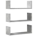 Miniatyrbilde 7 av 11: vidaXL Vegghyller 3 stk betonggrå 58x18x18 cm sponplate