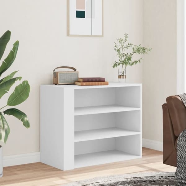 vidaXL Veggskap hvit 75x35x60 cm konstruert tre