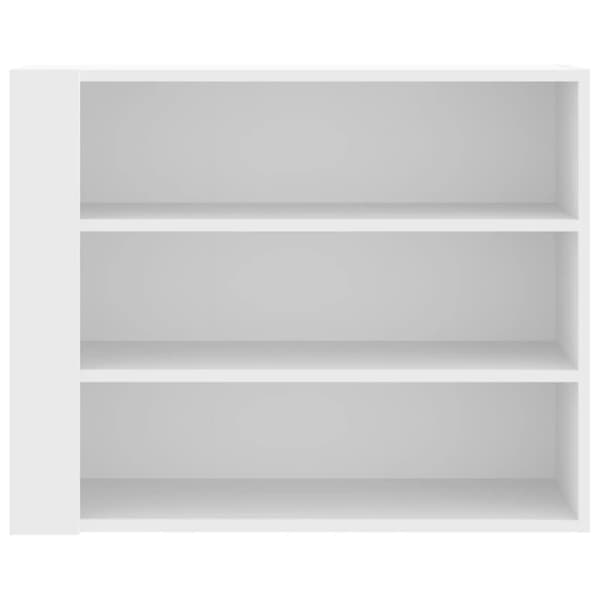 vidaXL Veggskap hvit 75x35x60 cm konstruert tre