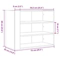 Miniatyrbilde 11 av 11: vidaXL Veggskap hvit 75x35x60 cm konstruert tre