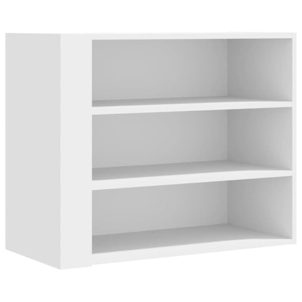 vidaXL Veggskap hvit 75x35x60 cm konstruert tre