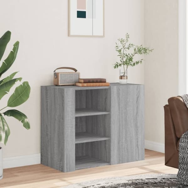 vidaXL Veggskap grå sonoma 75x35x60 cm konstruert tre