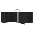 Miniatyrbilde 9 av 11: vidaXL Veggskap svart 75x35x60 cm konstruert tre