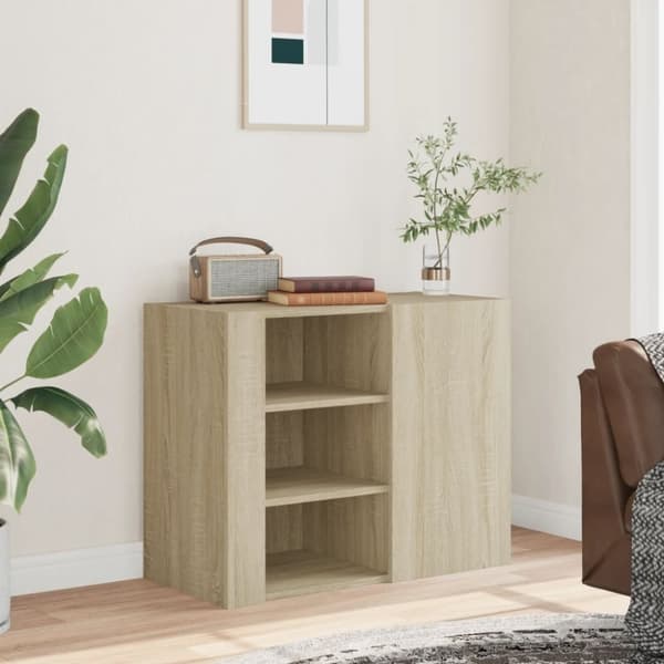 vidaXL vægskab 75x35x60 cm konstrueret træ sonoma-eg