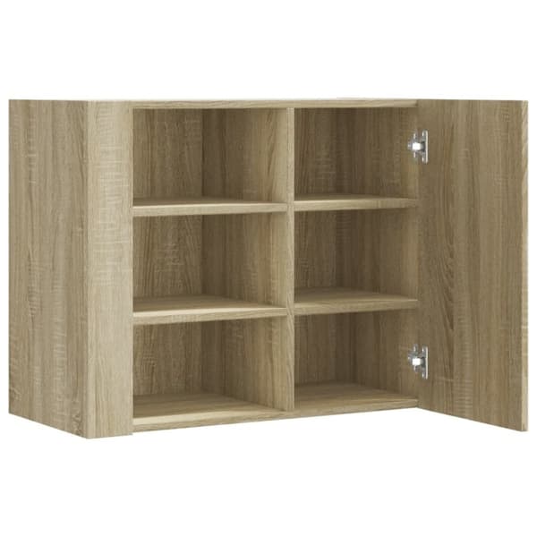 vidaXL vægskab 75x35x60 cm konstrueret træ sonoma-eg