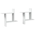 Miniatyrbilde 3 av 11: vidaXL Vegghyller 2 stk hvit 50x12x50 cm konstruert tre