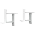 Miniatyrbilde 7 av 11: vidaXL Vegghyller 2 stk hvit 50x12x50 cm konstruert tre