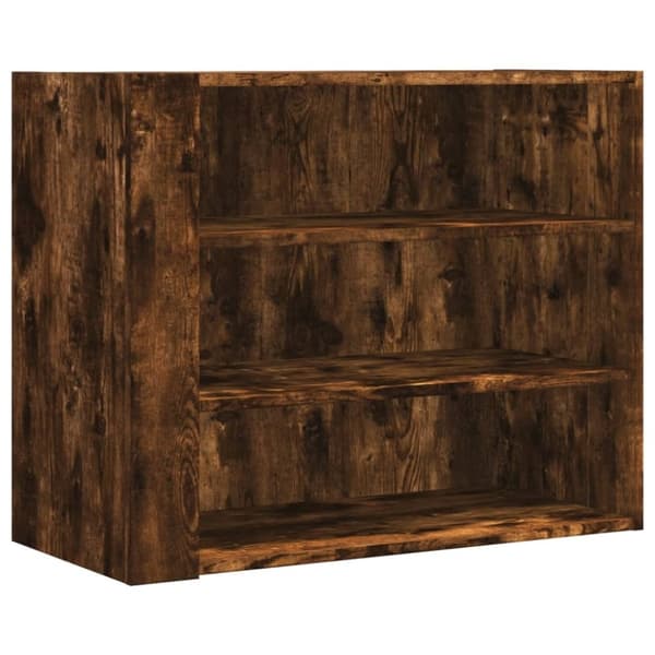 vidaXL Veggskap røkt eik 75x35x60 cm konstruert tre