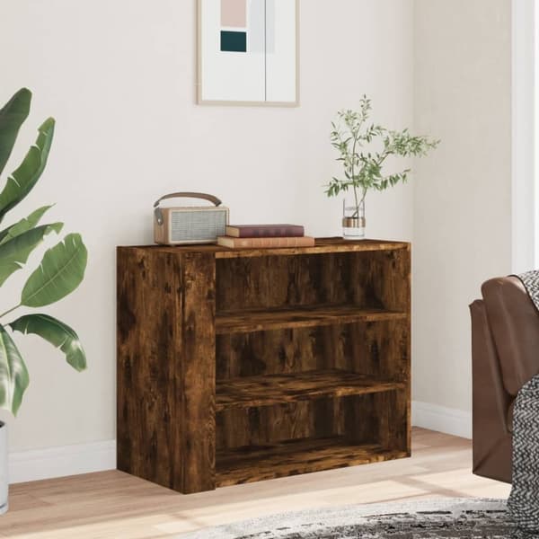 vidaXL Veggskap røkt eik 75x35x60 cm konstruert tre