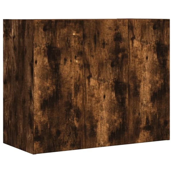 vidaXL Veggskap røkt eik 75x35x60 cm konstruert tre