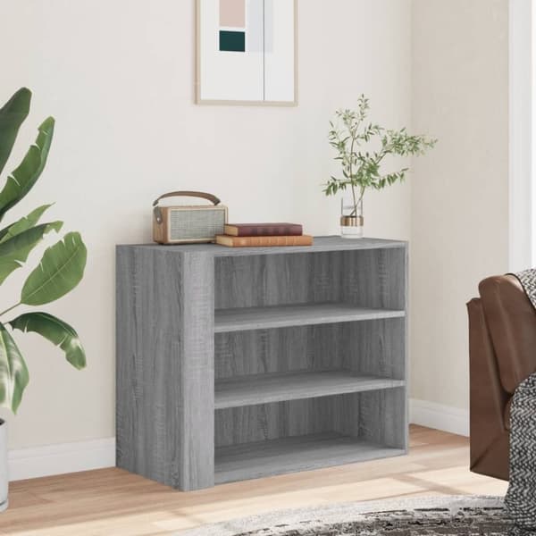 vidaXL vægskab 75x35x60 cm konstrueret træ grå sonoma-eg