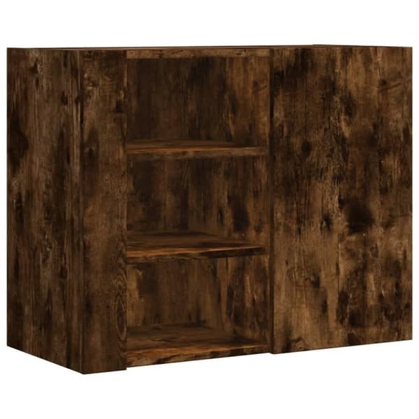 vidaXL vægskab 75x35x60 cm konstrueret træ røget egetræsfarve