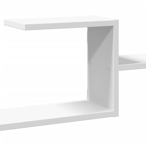vidaXL Vegghylle hvit 104x15x49 cm konstruert tre