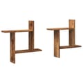 Miniatyrbilde 3 av 11: vidaXL Vegghyller 2 stk gammelt tre 50x12x50 cm konstruert tre