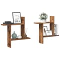Miniatyrbilde 2 av 11: vidaXL Vegghyller 2 stk gammelt tre 50x12x50 cm konstruert tre
