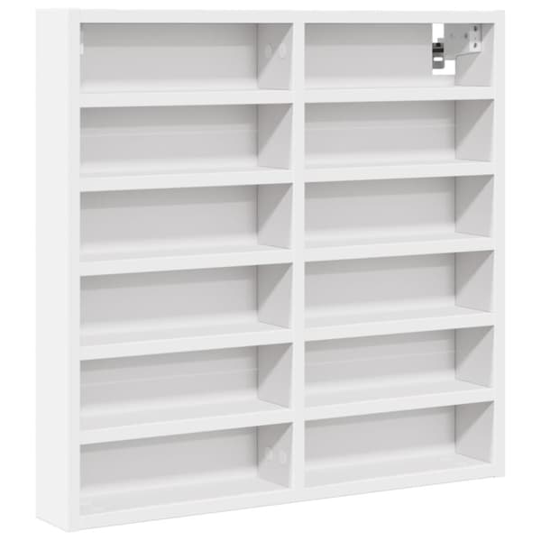 vidaXL Vitrinskåp vit 60x8,5x58 cm konstruerat trä