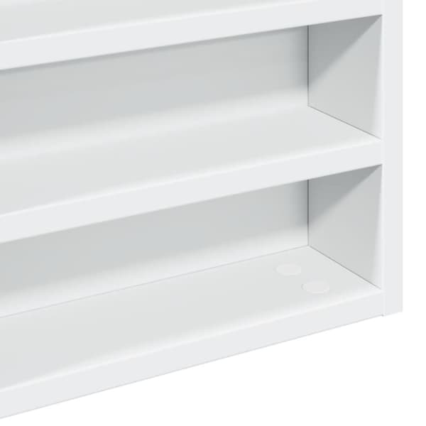 vidaXL Vitrinskåp vit 60x8,5x58 cm konstruerat trä