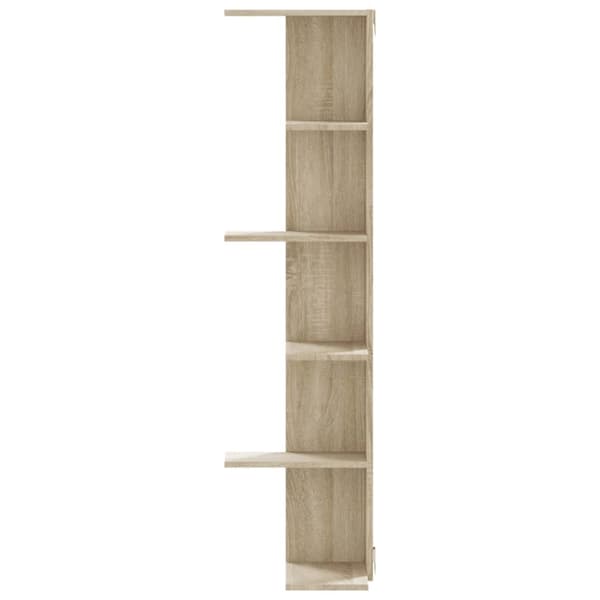vidaXL Veggmontert hylle sonoma eik 36,5x36,5x140 cm konstruert tre