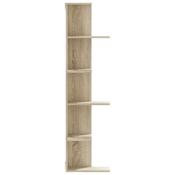 vidaXL Veggmontert hylle sonoma eik 36,5x36,5x140 cm konstruert tre