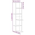 Miniatyrbilde 10 av 10: vidaXL Veggmontert hylle sonoma eik 36,5x36,5x140 cm konstruert tre