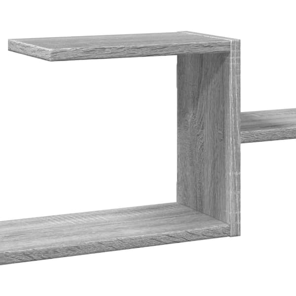 vidaXL Vegghylle grå sonoma 104x15x49 cm konstruert tre