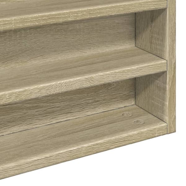 vidaXL Vitrinskåp sonoma-ek 100x8,5x58 cm konstruerat trä