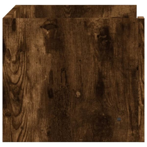 vidaXL Vägghylla rökfärgad ek 70,5x35x30,5 cm konstruerat trä