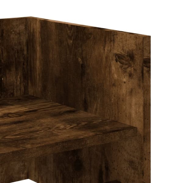 vidaXL Vägghylla rökfärgad ek 70,5x35x30,5 cm konstruerat trä