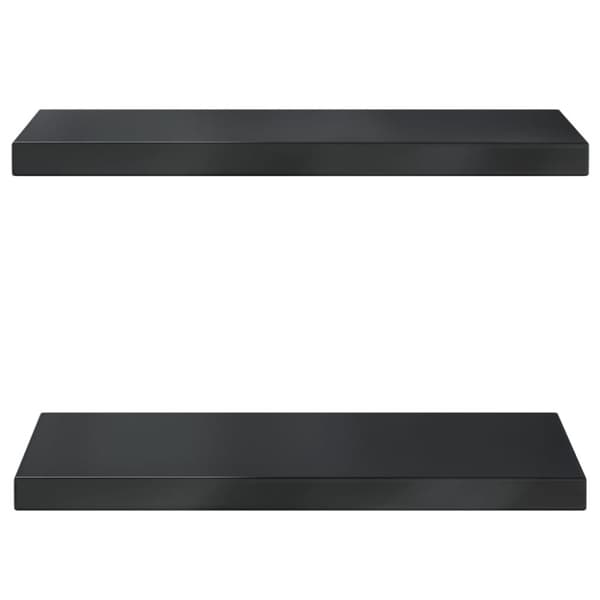 Seinähyllyt 2 kpl 50x23,5x3 cm musta ruostumaton teräs