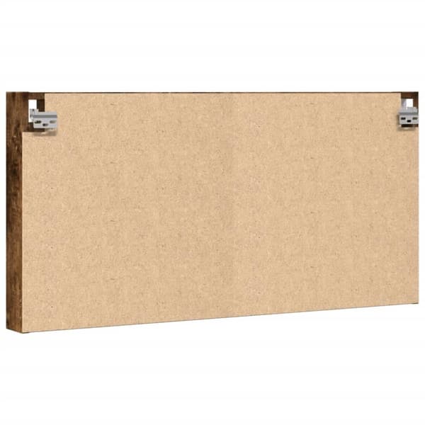 vitrineskab 100x8,5x50 cm konstrueret træ røget egetræsfarve