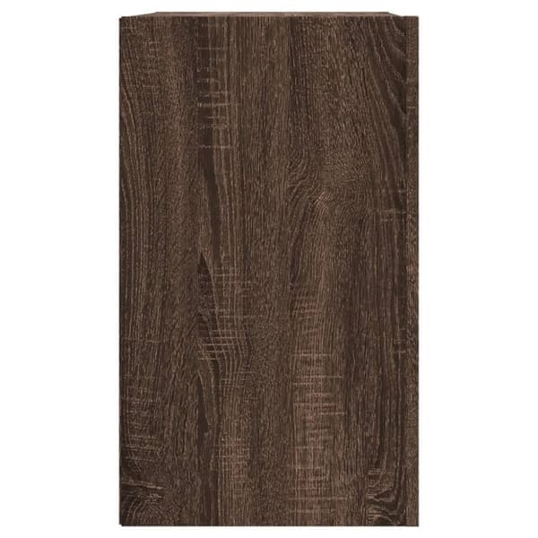 vægskab 75x35x60 cm konstrueret træ brun egetræsfarve