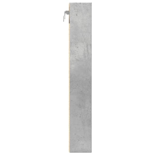 vitrineskab 60x8,5x58 cm konstrueret træ betongrå