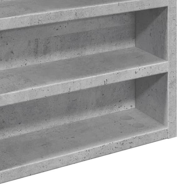 vitrineskab 60x8,5x58 cm konstrueret træ betongrå