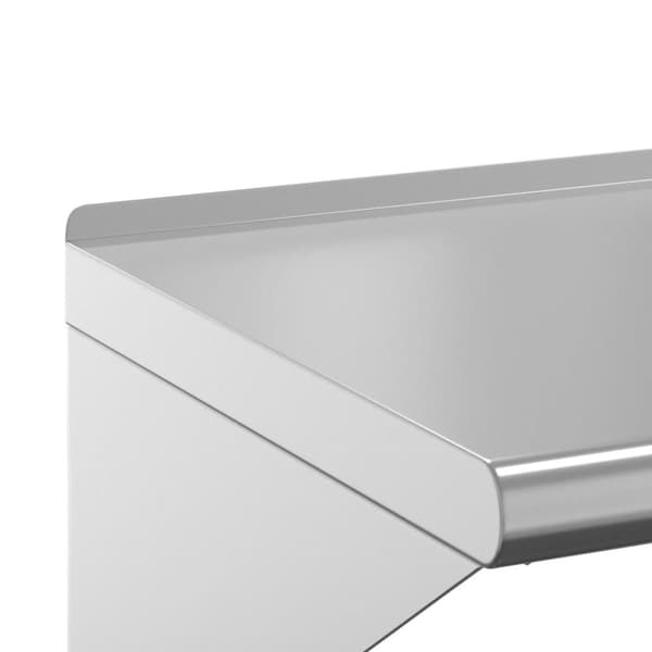 Vägghylla 100x30x31 cm silver rostfritt stål