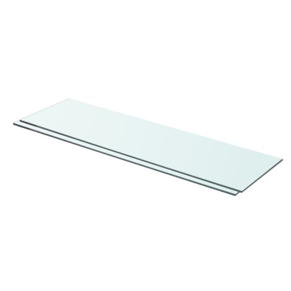 hylder 2 stk. glaspanel 70 x 20 cm klar