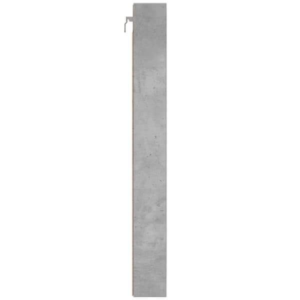 vitrineskab 100x8,5x75 cm konstrueret træ betongrå
