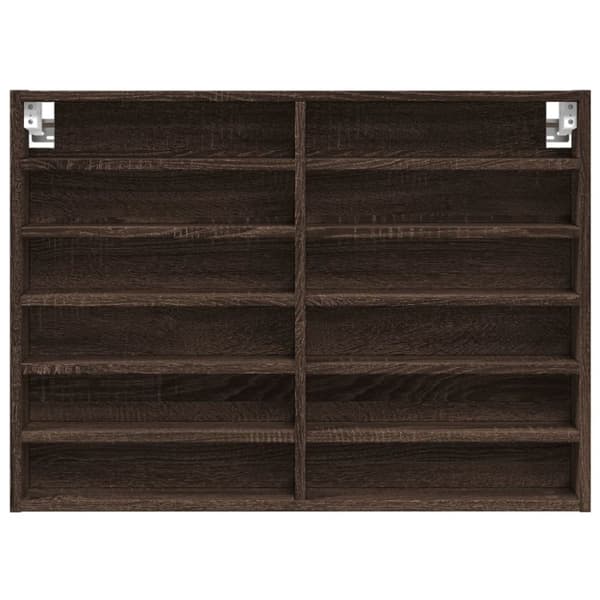 Vitriinikaappi ruskea tammi 80x8,5x58 cm tekninen puu