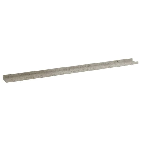 væghylder 4 stk. 115x9x3 cm betongrå