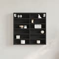 Miniatyrbillede 1 af 10: vitrineskab 60x8,5x58 cm konstrueret træ sort