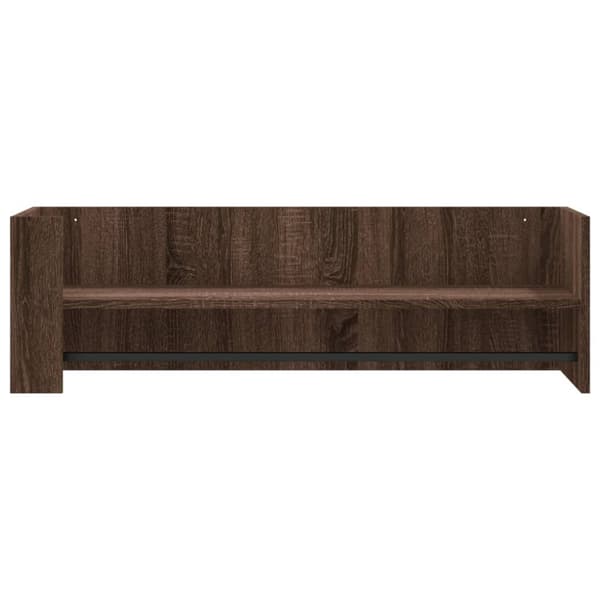 Vägghylla brun ek 100x35x30,5 cm konstruerat trä